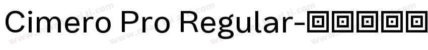 Cimero Pro Regular字体转换